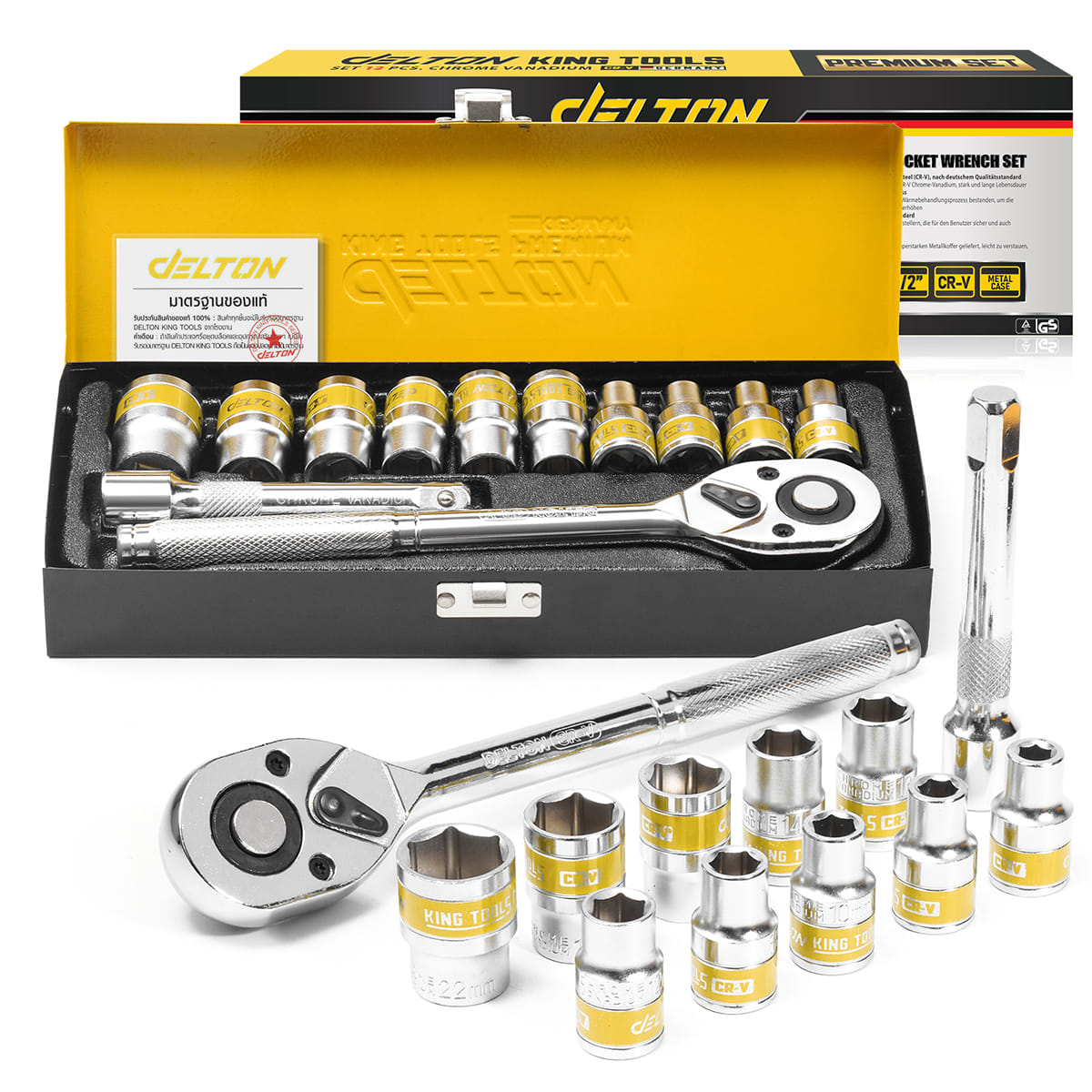 ชุดบ็อกซ์ DELTON รุ่น DKT-12PCS 1/2 นิ้ว แพ็ก 12 ชิ้น_7